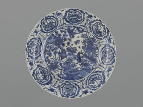Platter, Safavid dynasty 1501–1736, Persian; ceramics, round deep platter with separate rim on a