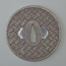 Crossguard tsuba, Tômei, sword crossguard from Japan, Edo period, Bunka era 1809. Tsuba round maru