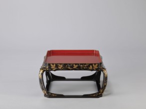 Tray on legs kakeban, gift, Japanese, Edo 1603–1868, early 19th century. One of a set of three