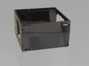 Portable picnic set sagejûbako, Rectangular cabinet without side walls on a stand; two food