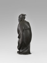 Sage, unknown sculptor, figurine, Chinese art, Chinese culture, fan, man, scholar, Qing dynasty