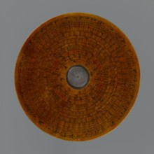 Feng shui compass luopan, navigational object; Chinese; Qing dynasty 1644–1911, 19th century;