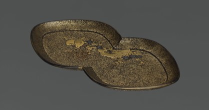 Tray, lacquerware, Japanese, Edo period 1603–1868, 1st half of the 19th century. Decoration: