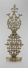 Oil lamp, Persian/Islamic art, 19th–20th century, Central Asia or Iran, oil lamp with side