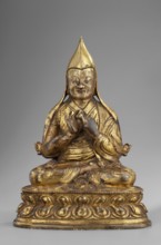 Gelukpa teacher, unknown sculptor, 18th century, Tibet; Tibetan Buddhist Himalayan sculpture;