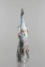 Peacock figurine, Chinese, Qing 1644–1911, 19th century; ceramics, colored porcelain; subject: