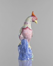 Rooster figurine, creator unknown, Chinese art, Chinese culture, Qing 1644–1911, colored porcelain,