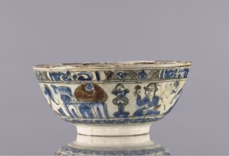 Bowl, Abdullazad Mirza Baba fl. ante 1939; Islamic art, Persian; Qajar dynasty 1785–1925;