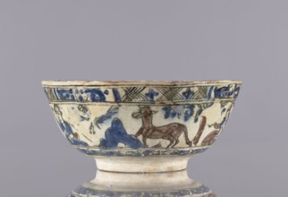 Bowl, Abdullazad Mirza Baba fl. ante 1939; Islamic art, Persian; Qajar dynasty 1785–1925; 2nd half