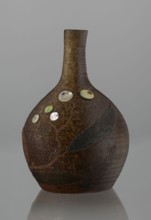 Sake bottle tokkuri, noted. Japanese, Edo–Meiji period 19th century. Bizen ware. A bottle with a