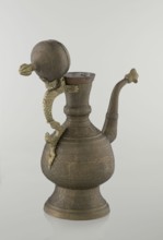 Jug aftabe, Persian, Qajar dynasty 1785–1925, aftabe; dense plant and geometric ornament; dragons,