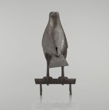 Falcon on a branch, Persian, 18th century, Iran; figurine sculpture depicting a falcon with