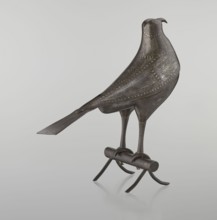 Falcon on a branch, Islamic Persian, 18th century Iran, figurine sculpture of a bird falcon with