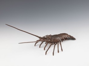 Lobster-shaped okimono Ise ebi, late 19th century Meiji period, 1868–1912, Japan. Bronze sculpture