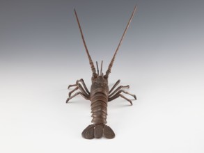 Lobster-shaped okimono Ise ebi, bronze figurine, jizai okimono; late 19th century Meiji period,