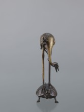 Candlestick shokudai, lotuses, Genius, turtles, cranes iconography, Japanese art, Meiji 1868–1912,