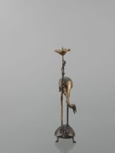 Candlestick shokudai, ; materials/features: lotuses, turtles, cranes iconography, animals; culture: