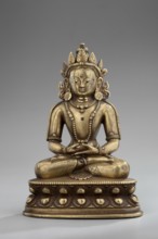 Amitayus, Himalayan/Tibetan Buddhist and Chinese/Mongolian cultural influences, lotus throne