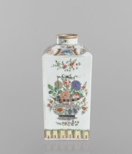 Bottle, vessel, Chinese, 18th century, porcelain, colored decoration, ceramics; decorated on each