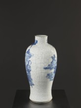 Vase, figurative scenes; ceramics; gardens; Chinese art; Chinese culture; blue-and-white porcelain;