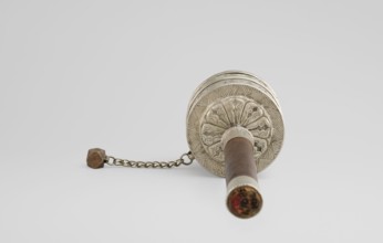 Prayer wheel, Tibetan Buddhist art, Himalayan, Buddhist art, 19th century, Tibet, scrolls, cult