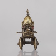 Miniature of a chariot;, 19th century, India; model; height 24.0 cm, width 28.0 cm. Temple chariot