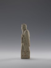 Sage with a Fan, figurine of a man holding a fan, Chinese, Qing dynasty 1644–1911, 19th century,