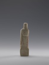 Sage with a Fan, 19th century, Qing dynasty 1644–1911, China; sculpture of a male figurine holding