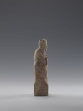 Sage with a Fan, figurine of a man holding a fan, Chinese art; materials: sculpture; culture: