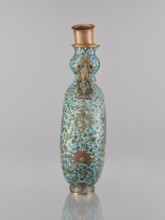 Vase - moon bottle pilgrim with a sleeve, cloisonné enamel, Qing 1644–1911, 19th century, China,