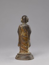 Monk on a Lotus Throne, lotus throne iconography, figurine, men, Chinese art, Chinese culture, Qing