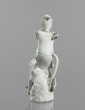 Kui Xing figurine with a leg resting on a mythical fish-dragon; ceramics; Chinese; 18th century;
