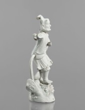Kui Xing figurine with a leg resting on a mythical fish-dragon; ceramics; Chinese; 18th century;