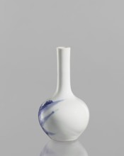 Vase-bottle, blue and white porcelain, Chinese, Kangxi period 1662–1722, figural scenes and