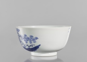 Bowl, ceramics, blue and white porcelain, Chinese, Qing 1644–1911, 19th century, South China;