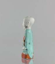 Boy with ruyi — incense burner; creator, Chinese; colored porcelain; Ming; 19th century; subject:
