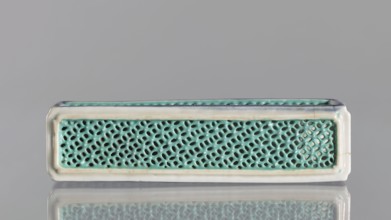 Cricket Cage, Chinese, Qing dynasty 1644–1911, colored porcelain vessel depicting animals and a