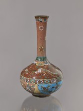 Vase, Japanese, ca. 1880 Meiji 13, Meiji period 1868–1912; cloisonné enamel kinseki; decorated with