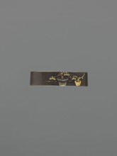 Sword hilt cap kashira, Japanese, Edo–Meiji period 19th century. Melee weapon hilt cap decorated
