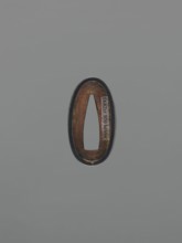 Metal collar ending a sword hilt fuchi, Funada, Ikkin 1812–1863 metalworker, Japanese art, Japanese
