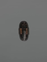 Sword hilt ferrule kashira, Japanese, katana hilt ferrule head, shells and seaweed decoration, Edo