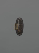 Metal collar ending a sword hilt fuchi, Japanese, Edo period 1603–1868, 19th century; katana