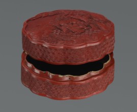 Box with a lid, Chinese, Qing dynasty 1644–1911, 2nd half of the 18th century. Lacquered box
