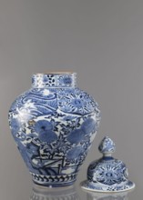Vase with cover, unknown ceramist, Japanese, Edo period Genroku–Kyoho, ca. 1690–1730, Arita
