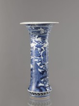 Vase, Japanese, Edo period Genroku–Kyoho, ca. 1690–1730, Arita; blue-and-white porcelain vessel