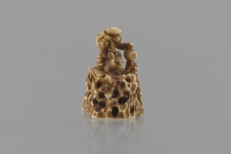 Netsuke in the shape of Daikoku and Ebisu, Ryôji fl. ca. 1886–1900? sculptor, Japanese, Meiji