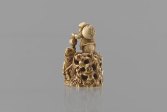 Netsuke in the shape of Daikoku and Ebisu, Ryôji fl. ca. 1886–1900? sculptor, Japanese, Meiji