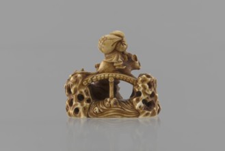 Netsuke in the shape of Daikoku and Ebisu, Ryôji fl. ca. 1886–1900? sculptor, Japanese, Meiji