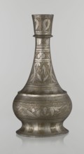 Bottle, Islamic art, Arabic, early 20th century, Middle East. Vessel with neck slender towards the