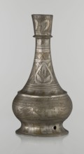 Bottle, Islamic art, Arabic culture, geometric ornament, plant motifs. Neck slender towards the